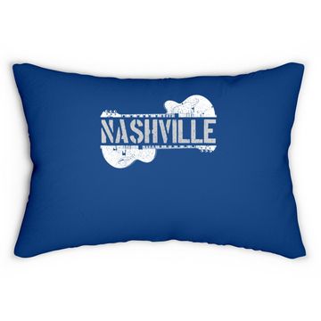 Discover Nashville Guitar Tennessee Lumbar Pillow