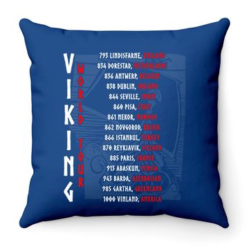 Discover Viking World Tour Front And Backprint! Throw Pillow
