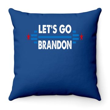 Discover Let's Go Brandon Conservative Anti Liberal Us Flag Throw Pillow