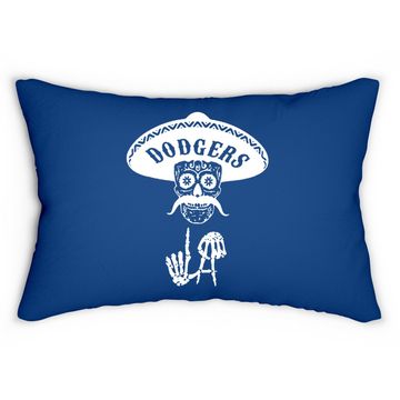 Discover Skull Dodgers Lumbar Pillow