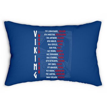 Discover Viking World Tour Front And Backprint! Lumbar Pillow