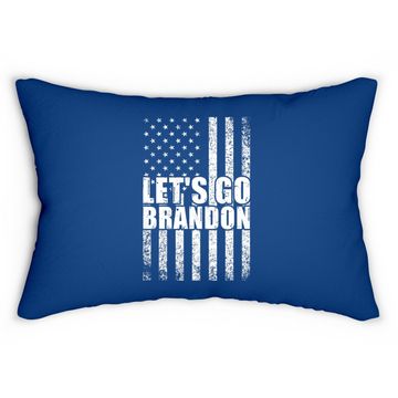 Discover Let’s Go Brandon Conservative Anti Liberal Us Flag Lumbar Pillow