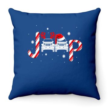 Discover Driving Jeep Christmas Throw Pillow