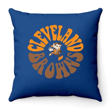 Discover Cleveland Browns Hippy Style Elf Throw Pillow