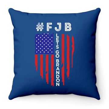 Discover Let's Go Brandon Conservative Anti Liberal Us Flag Throw Pillow
