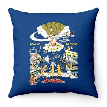 Discover Green Day 1994 Dookie Tour Throw Pillow
