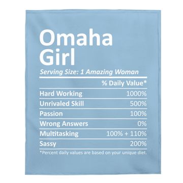 Discover Omaha Girl Nebraska Baby Blanket