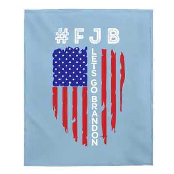 Discover Let's Go Brandon Conservative Anti Liberal Us Flag Baby Blanket