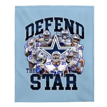 Discover Defend The Star Dallas Cowboys Baby Blanket