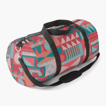 Discover "it's a small world" Pattern (cherry palette) Duffle Bag