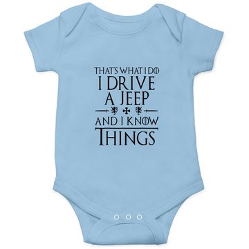 Discover That's What I Do I Drive A Jeep And I Know Things Baby Bodysuit