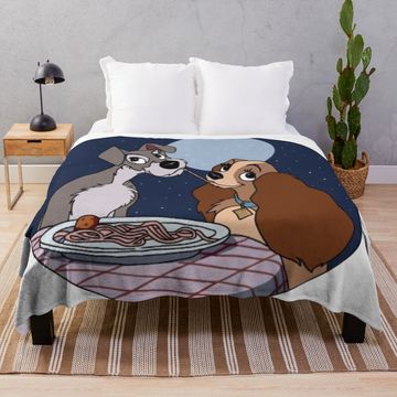 Discover Lady and the Tramp Throw Blanket