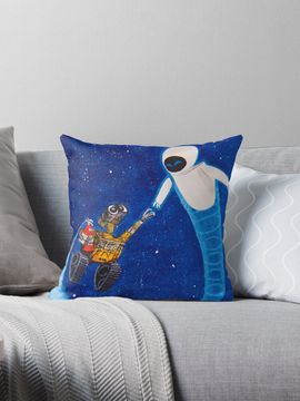 Discover Wall-e and Eve painting Pillow