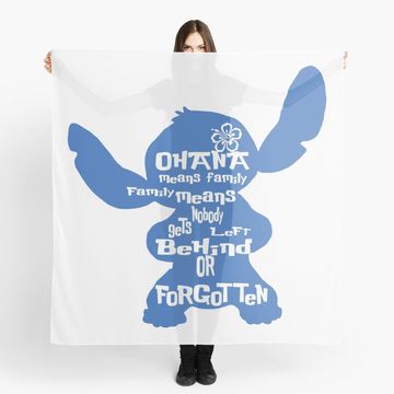 Discover Stitch Ohana means family Scarf