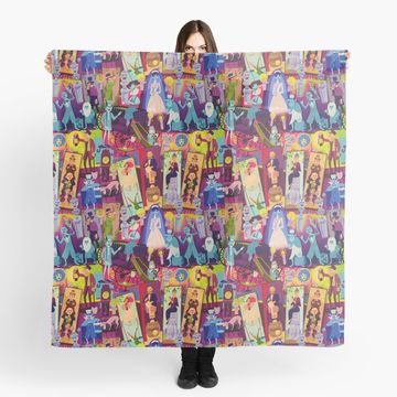 Discover Retro Mansion Collage Scarf