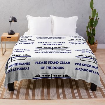 Discover Blue Monorail Throw Blanket