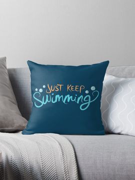 Discover Just Keep Swimming Pillow