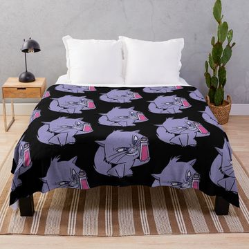 Discover Yzma Cat With Poison Bottle Throw Blanket