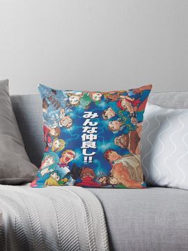 Discover Retro Capcom art Psx manga style Pillow