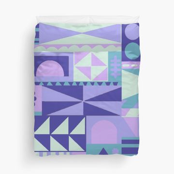 Discover "it's a small world" Pattern (ice palette) Duvet Cover
