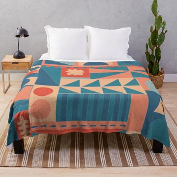 Discover "it's a small world" Pattern (vintage palette) Throw Blanket