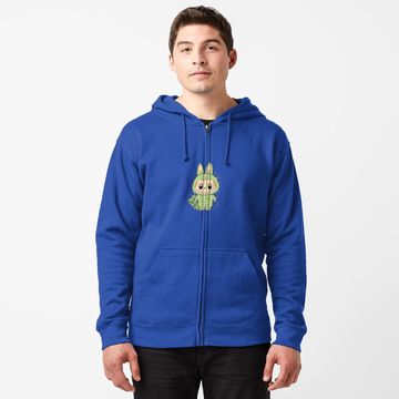 Discover Green Grape Labubu Zipped Hoodie