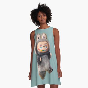 Discover Fluffy Labubu A-Line Dress, Gift for Her
