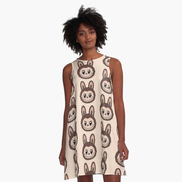 Discover Cute Labubu A-Line Dress, Gift for Her
