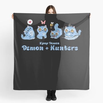 Discover Funny Blue Cat Silly Movie Music Scarf