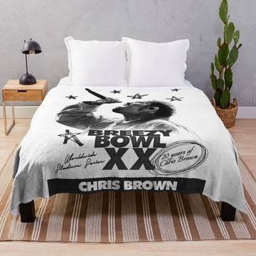 Discover Breezy Bowl XX Tour Shirt,Chris Brown Concert Vibes Fleece Blanket