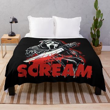Discover Scream Movie Throw Blanket