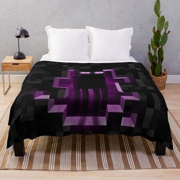 Discover Enderman Minecrafter Enderdragon Throw Blanket