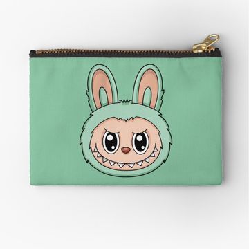 Discover Labubu Green Grape Cute Character Zipper Pouch, Cute Bags Gift, Gift for Fan