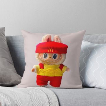 Discover McD Labubu Pillow, Cute Labubu Pillows Gift, Gift for Fan