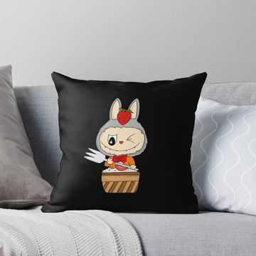 Discover Labubu cute eating cake  Pillow, Cute Labubu Pillows Gift, Gift for Fan