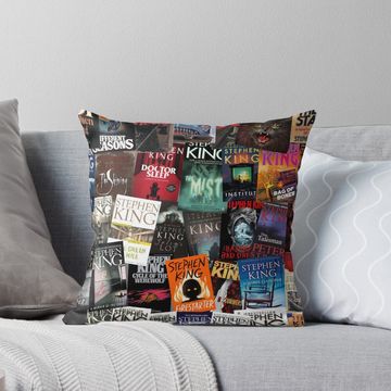 Discover Stephen King Book Covers, Horror Bookworm Pillow