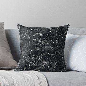Discover Raven pattern 2 Pillow