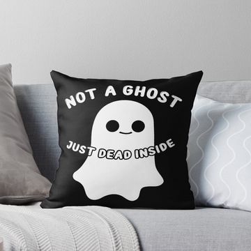 Discover Not A Ghost Just Dead Inside Funny Boo Ghost Halloween Pillow