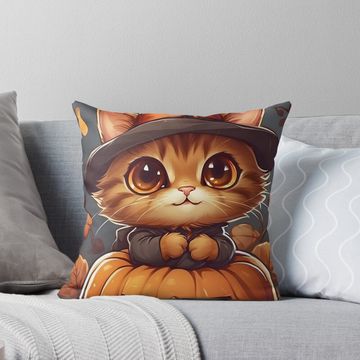 Discover Halloween Cat Cute Pillow