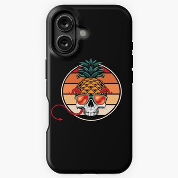 Discover Pineapple Skull Halloween Funny Pineapple Lover iPhone Case