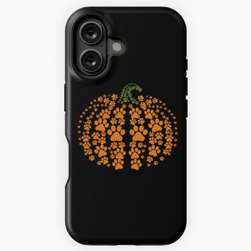 Discover Pumpkin Halloween Funny Dog Cat Pumpkin iPhone Case