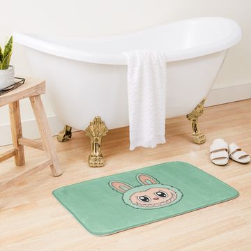 Discover Labubu Green Grape Cute Character Bath Mat, For Bathroom, For Kitchen