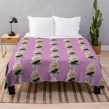 Discover Cute Labubu Doll Throw Blanket, Gift for Kids, Cute Gift