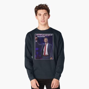 Discover Charlie Kirk TRUTH CAN NEVER BE SILENCED Pullover Sweatshirt
