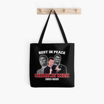 Discover Charlie Kirk Rest In Peace Tote Bag