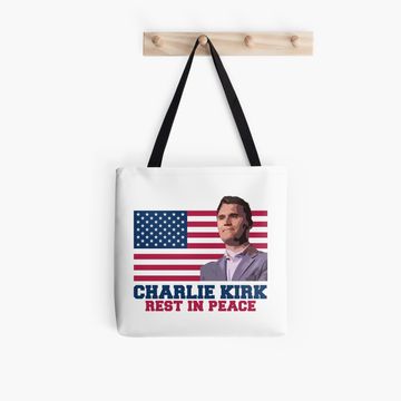 Discover Rest In Peace Charlie Kirk Tote Bag