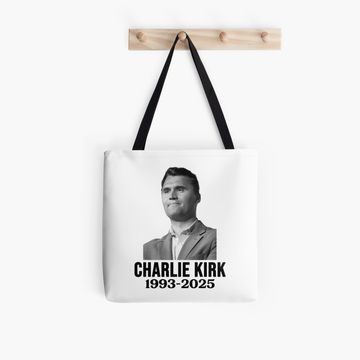 Discover Rest In Peace Charlie Kirk Tote Bag