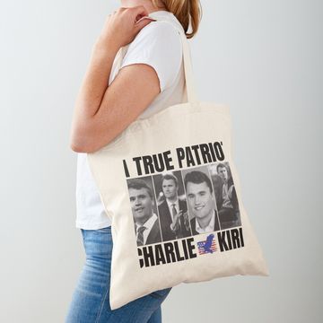 Discover Charlie Kirk A True Patriot Tote Bag