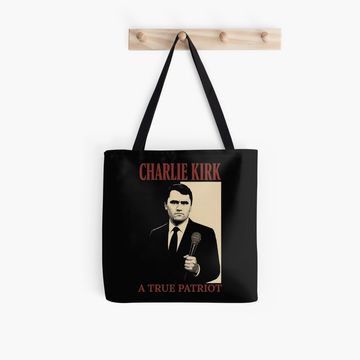 Discover Charlie Kirk A True Patriot Tote Bag