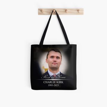 Discover Rest In Peace Charlie Kirk Tote Bag